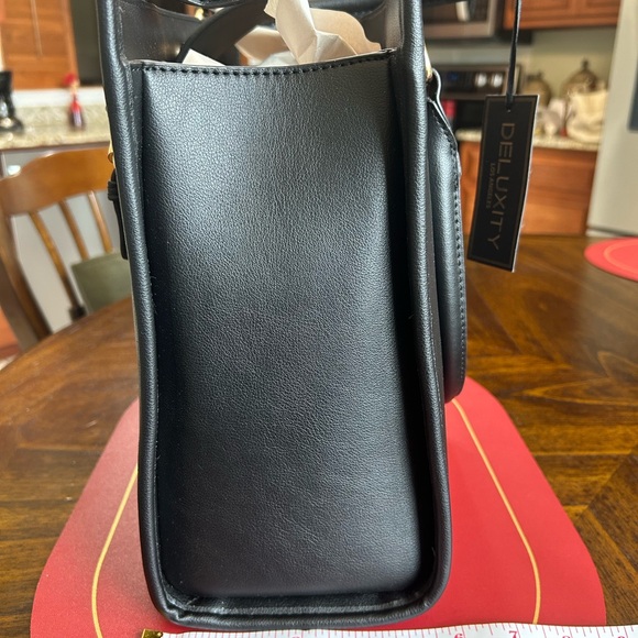 Black Tote with Gold Detailing NEW! - Picture 3 of 5